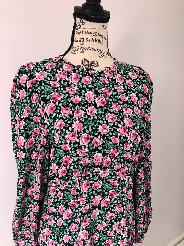 🌸 Black floral dress – Zara – Size S – Very good condition – photo 7